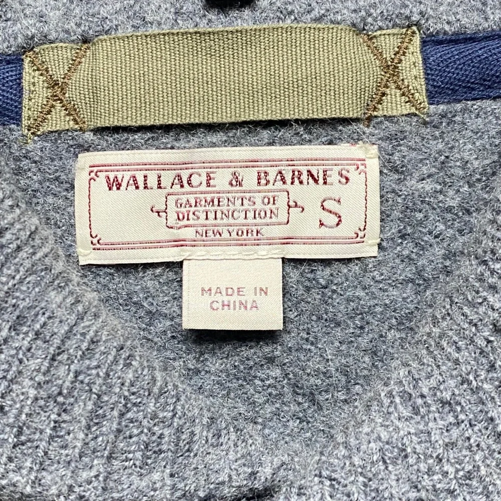 Wallace Barnes by J.Crew Shawl‎ Collar Cardigan Sweater Gray Merino Wool Size S